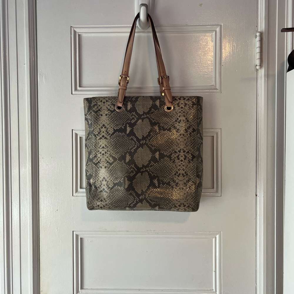 Michael Kors Snake Print Tote Bag